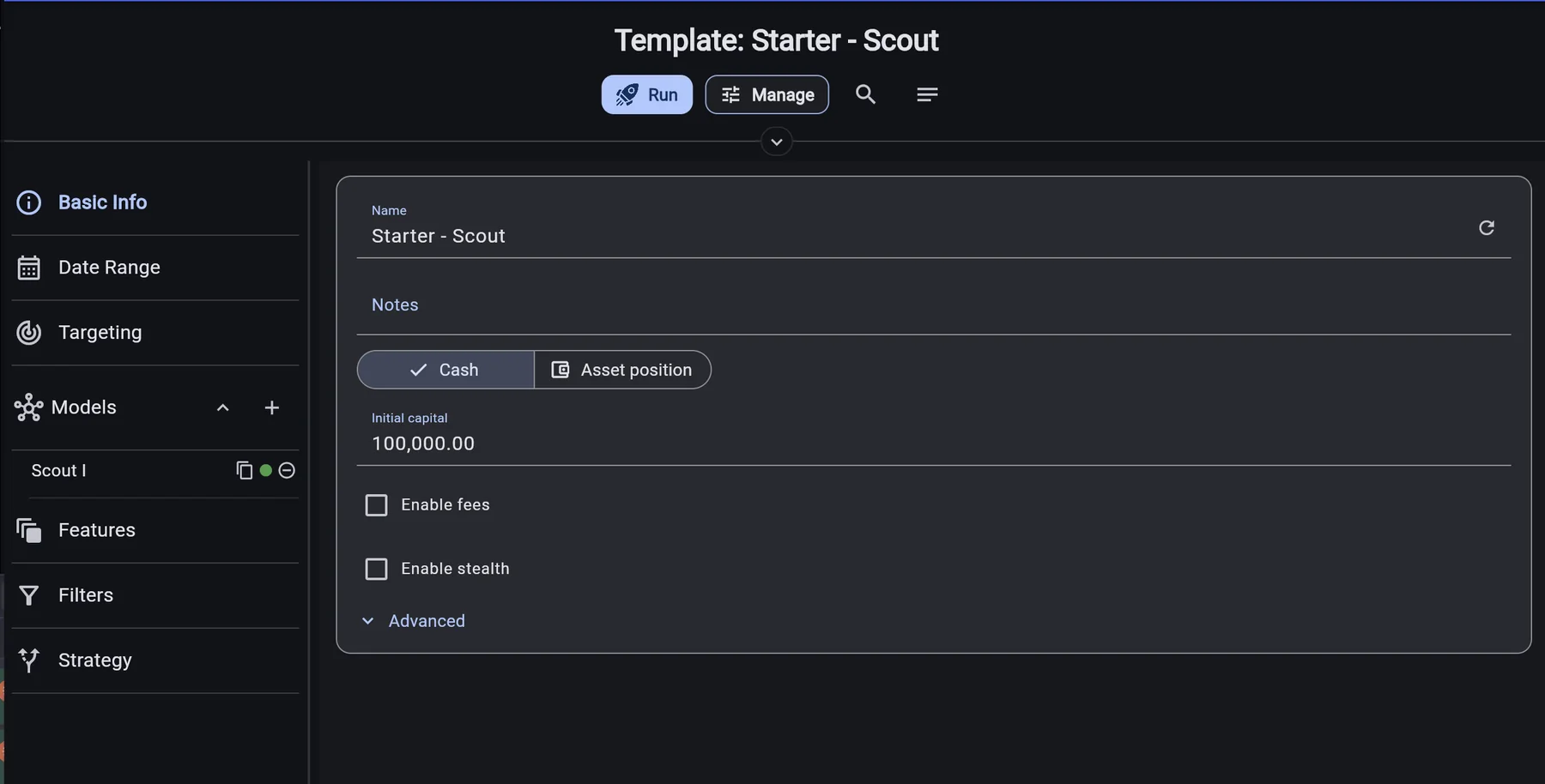 PowerCore Studio setup screen